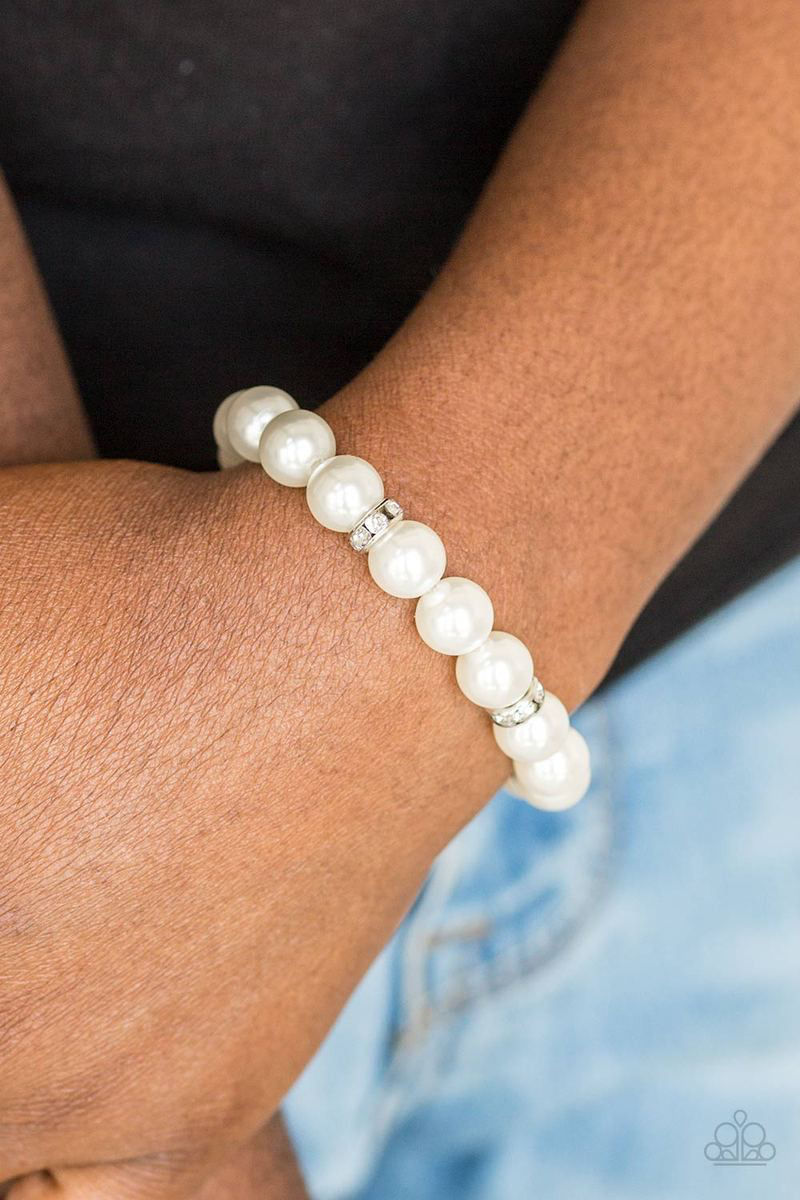 Exquisitely Elite – White | Paparazzi Bracelet