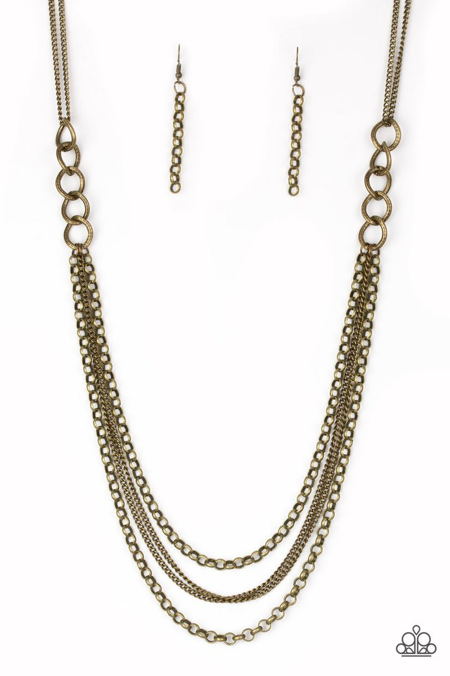 Mechanical Mayhem – Brass | Paparazzi Necklace