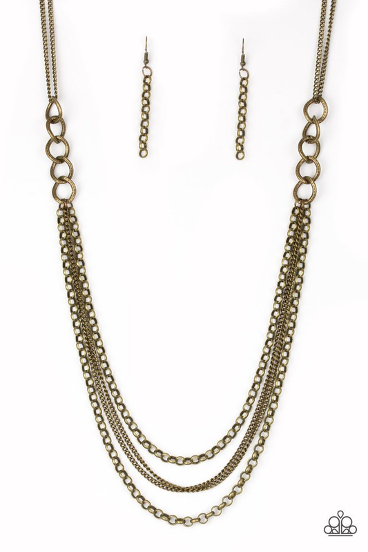 Mechanical Mayhem – Brass | Paparazzi Necklace