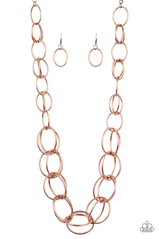 Elegantly Ensnared – Copper | Paparazzi Necklace
