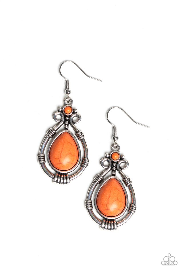 Canyon Scene – Orange | Paparazzi Earrings