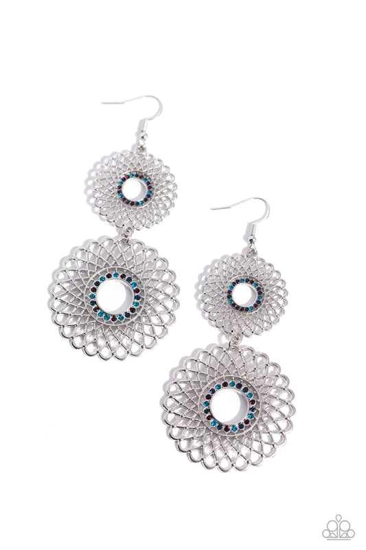 Regal Roulette Multi – Silver | Paparazzi Earrings
