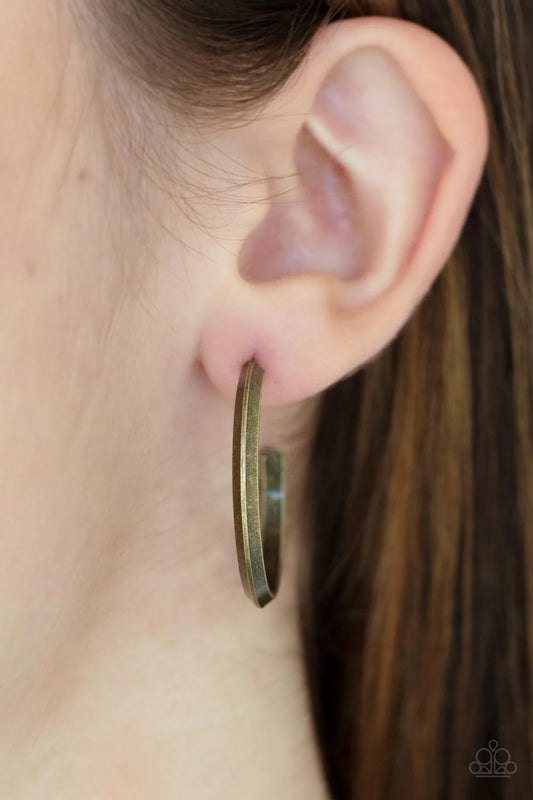On the Brink – Brass | Paparazzi Earrings