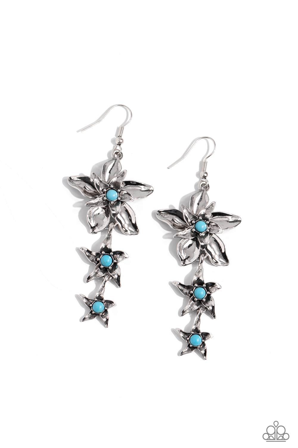 Tapered Tiers – Blue | Paparazzi Earrings