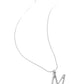 M - Letter of the Law – Silver | Paparazzi Necklace