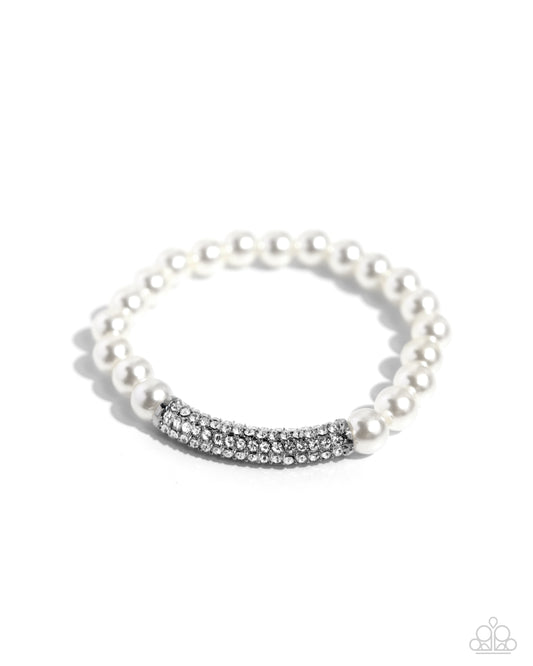 Elegance Embodied – White | Paparazzi Bracelet