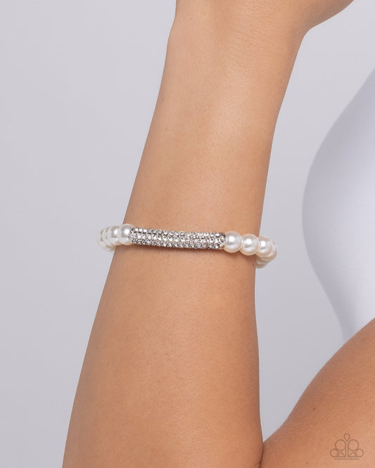 Elegance Embodied – White | Paparazzi Bracelet