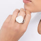 Top-SHELL Shine – White | Paparazzi Ring