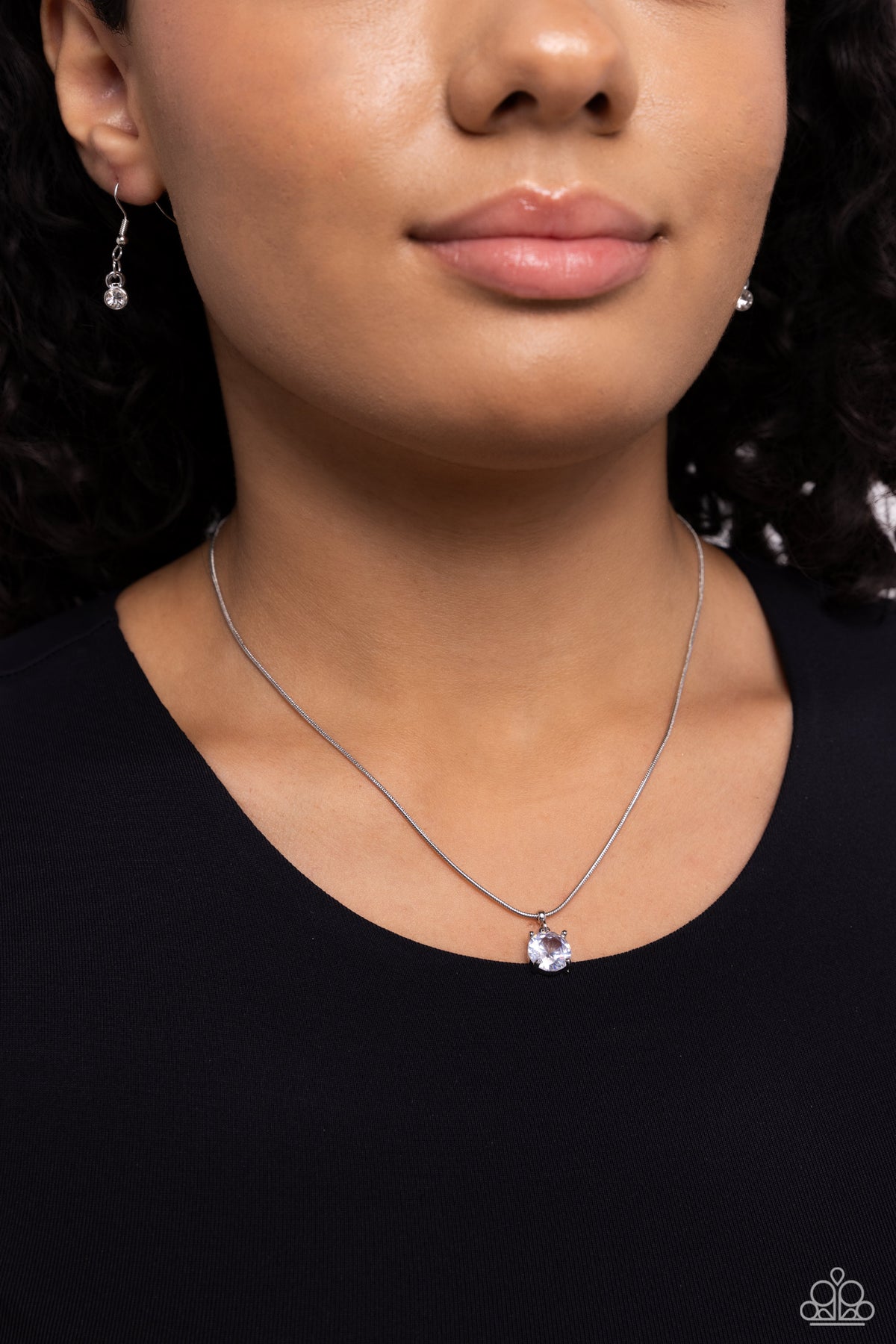 Pronged Premiere – White | Paparazzi Necklace