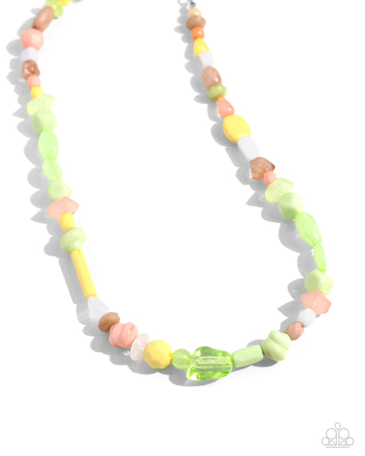 Colored Can-Can – Green | Paparazzi Necklace