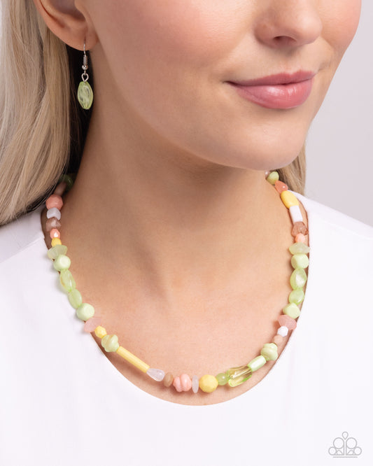 Colored Can-Can – Green | Paparazzi Necklace