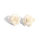 Tulle Twist – White | Paparazzi Earrings