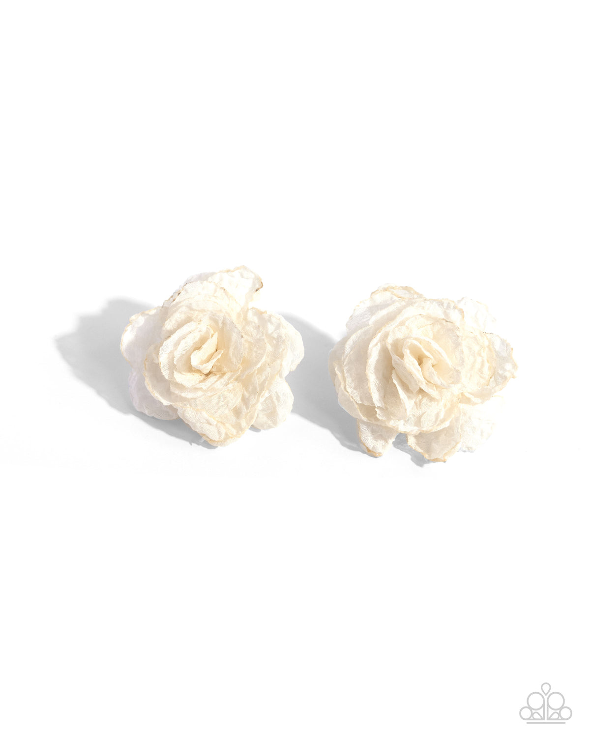 Tulle Twist – White | Paparazzi Earrings