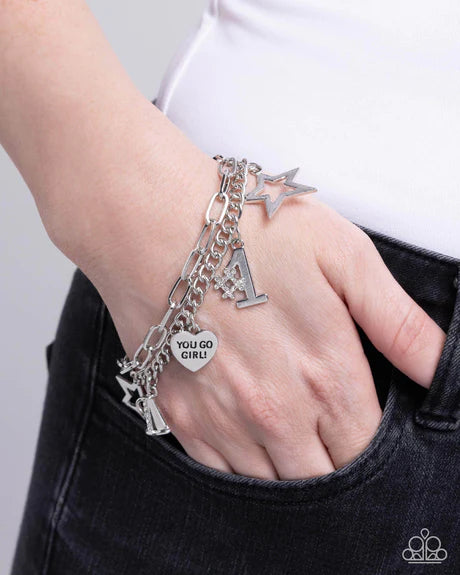 Team Spirit – Silver | Paparazzi Bracelet
