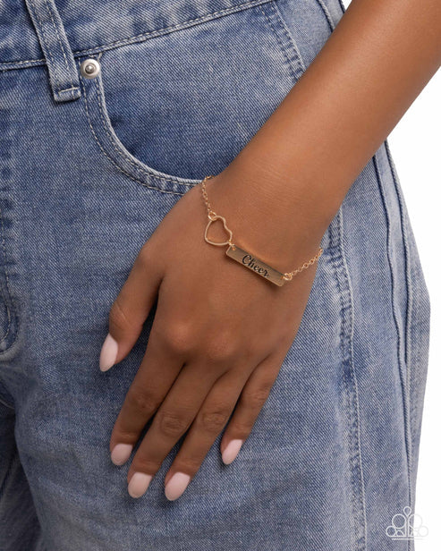 Cheer Craze – Gold | Paparazzi Bracelet