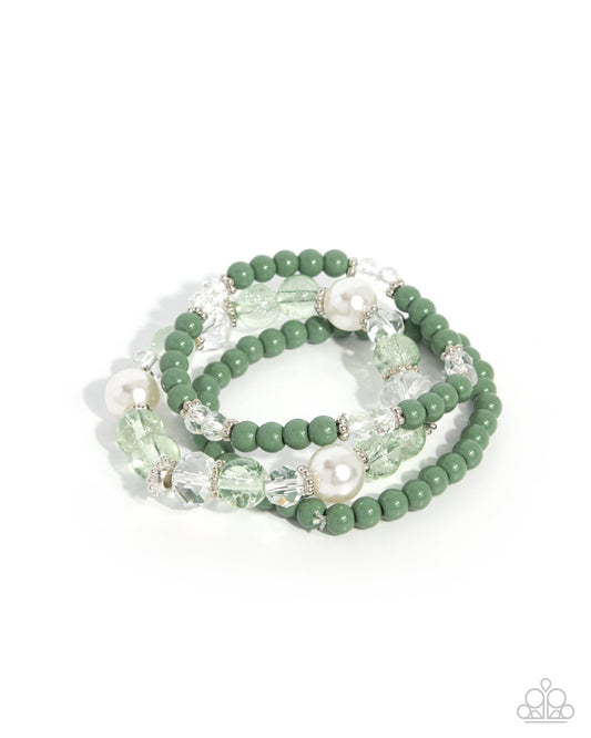 Adorably Artisanal Green Paparazzi bracelet set