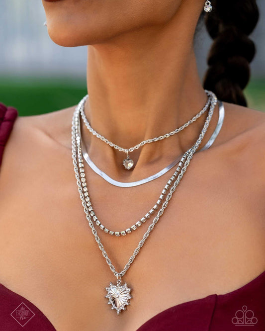 Excessive Embellishment – Silver | Paparazzi Necklace