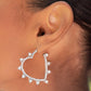 Excessive Elevation Heart – White | Paparazzi Earrings