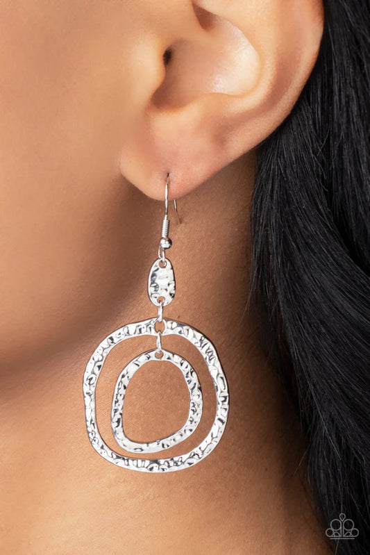 Scalding Haute – Silver | Paparazzi Earrings
