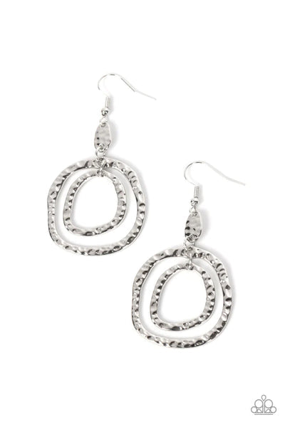 Scalding Haute – Silver | Paparazzi Earrings
