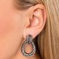 Roping Rodeo Clip On – Silver | Paparazzi Earrings