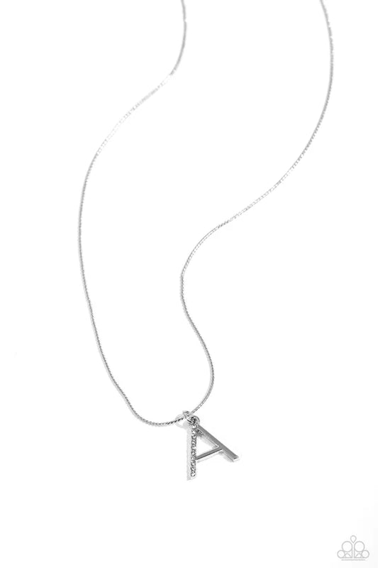 A - Letter of the Law – Silver | Paparazzi Necklace