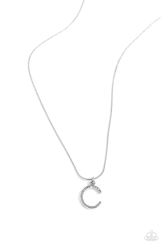 C - Seize the Initial – Silver | Paparazzi Necklace