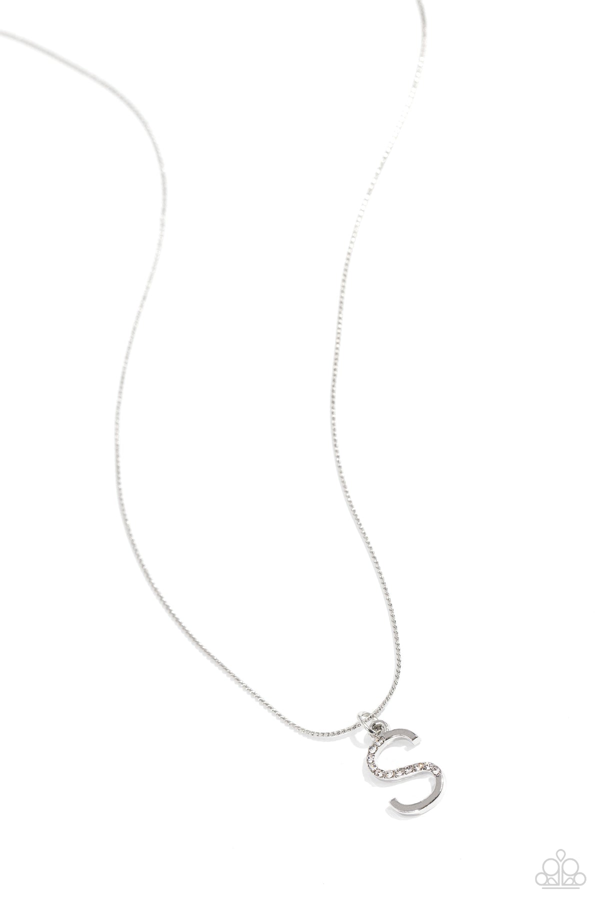S - Letter of the Law – Silver | Paparazzi Necklace