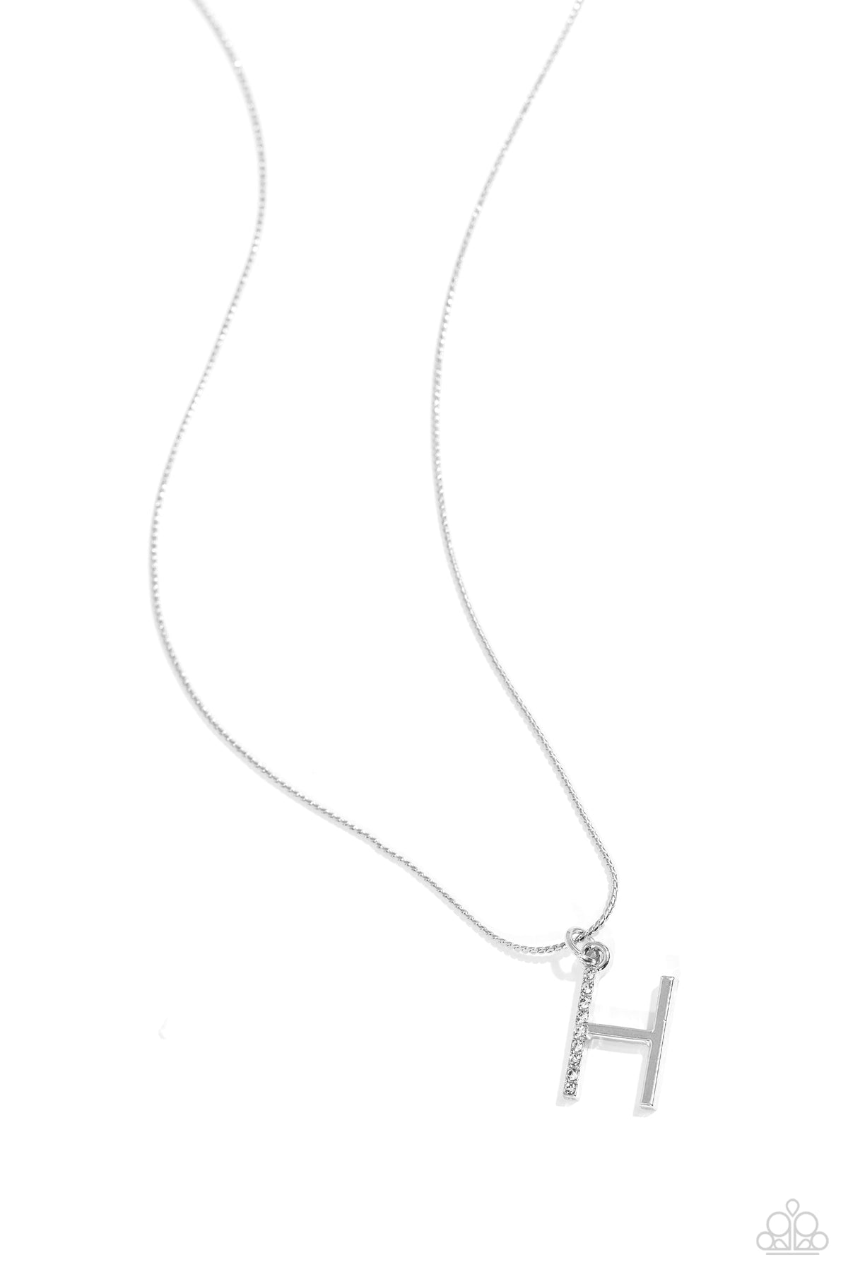 H - Letter of the Law – Silver | Paparazzi Necklace