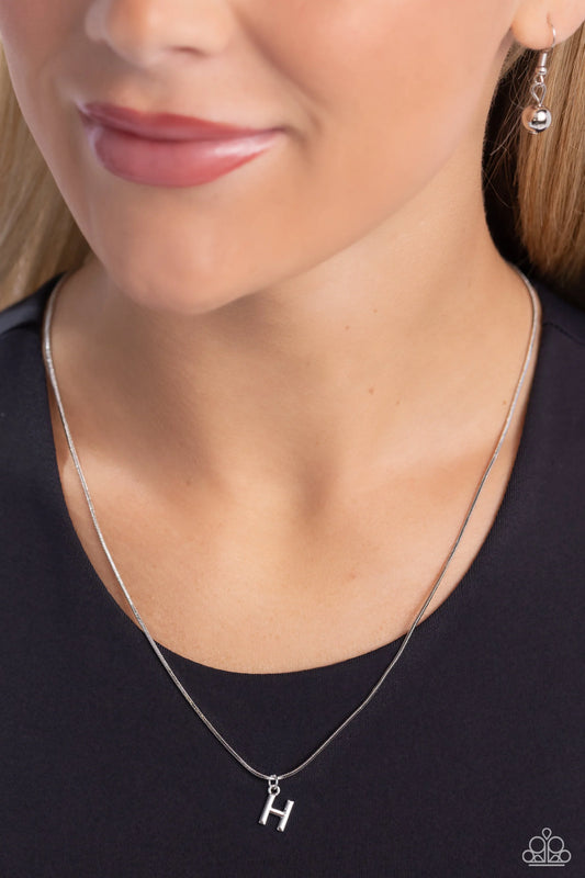 H - Seize the Initial – Silver | Paparazzi Necklace