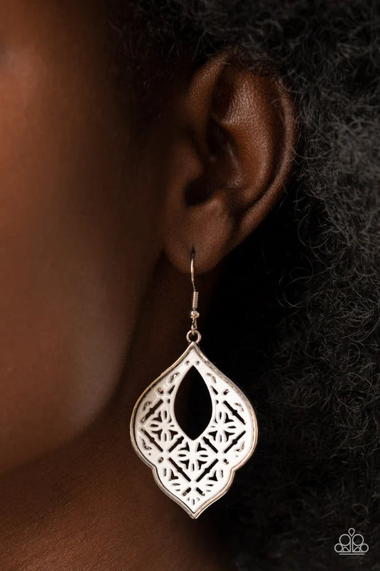 Thessaly Terrace – White | Paparazzi Earrings