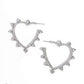 Excessive Elevation Heart – White | Paparazzi Earrings