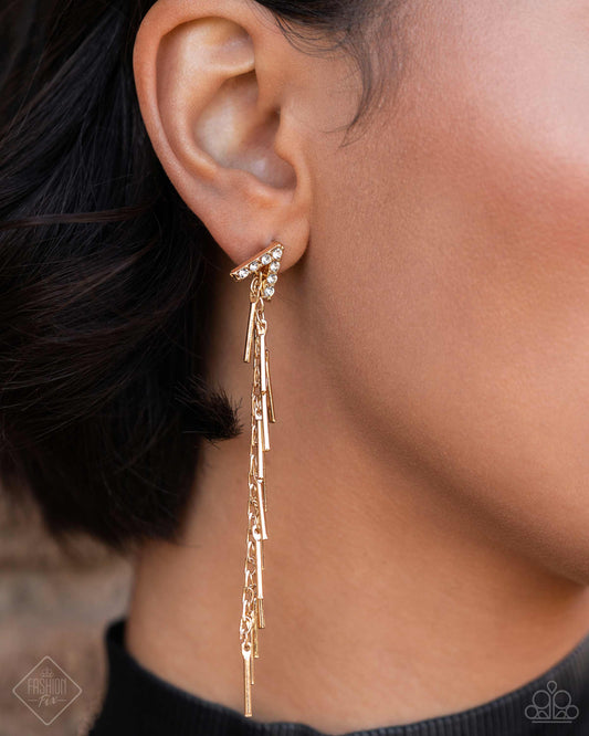 Linear Landmark – Gold | Paparazzi Earrings