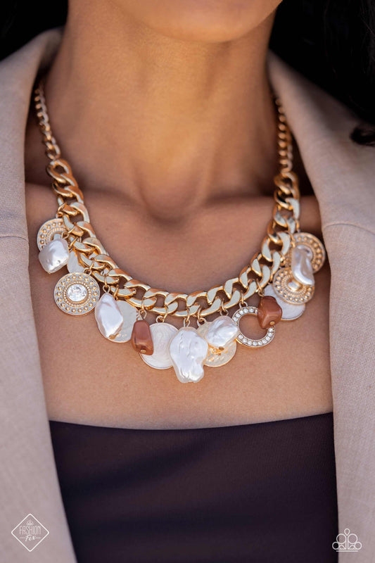 Now SEA Here – Gold | Paparazzi Necklace