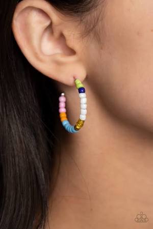 Multicolored Mambo Hoop – Multi | Paparazzi Earrings
