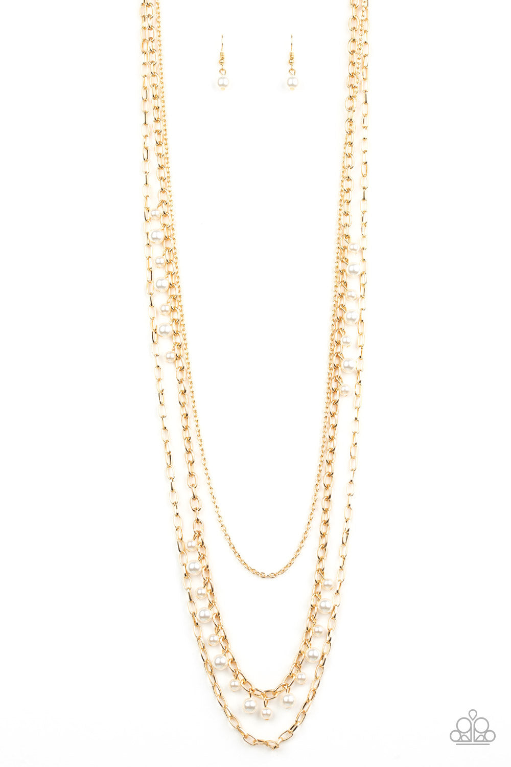 Pearl Pageant – Gold | Paparazzi Necklace