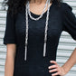 Scarfed for Attention – Silver | Paparazzi Necklace