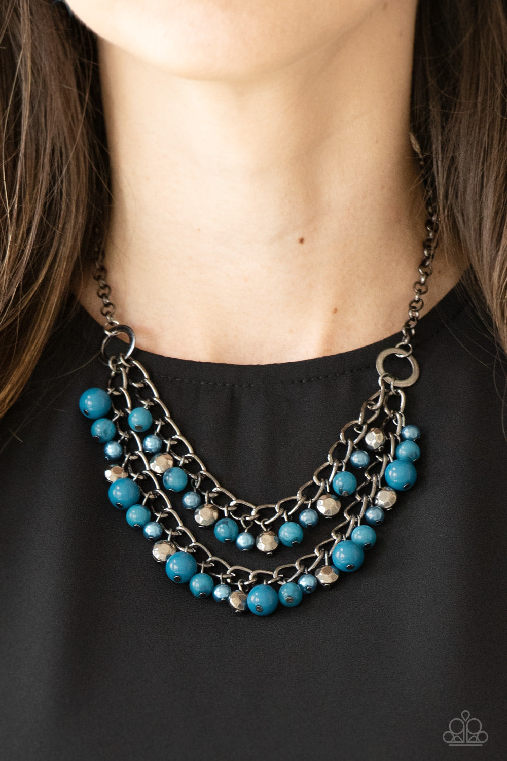 Watch Me Now – Blue | Paparazzi Necklace