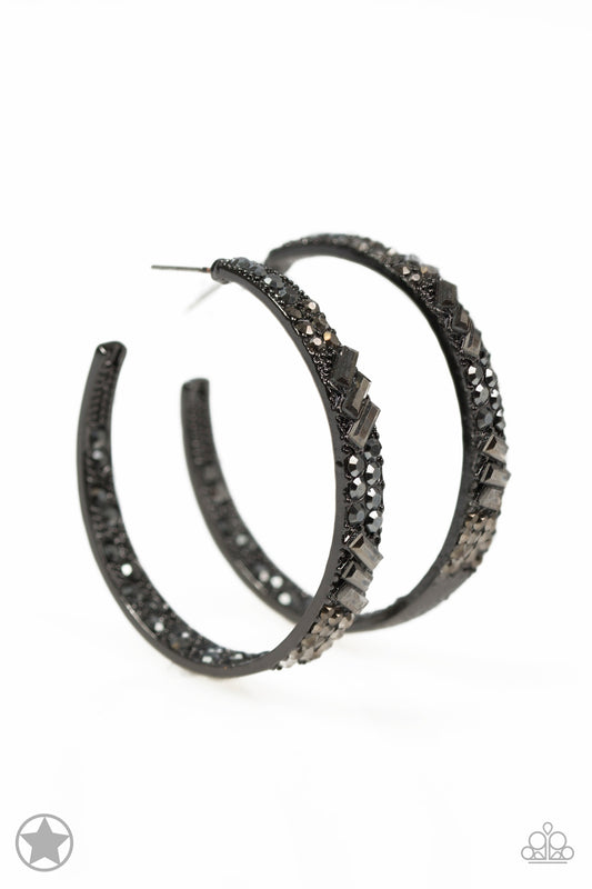Glitzy by Association – Gunmetal | Paparazzi Earrings