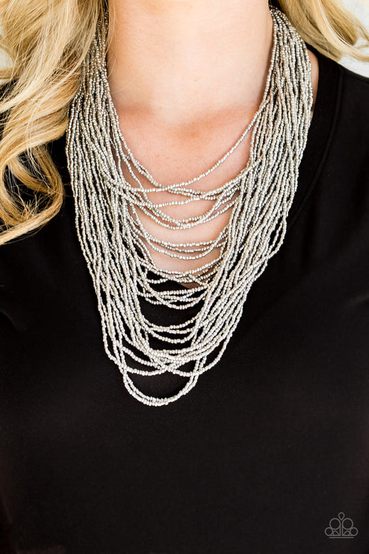 Dauntless Dazzle – Silver | Paparazzi Necklace