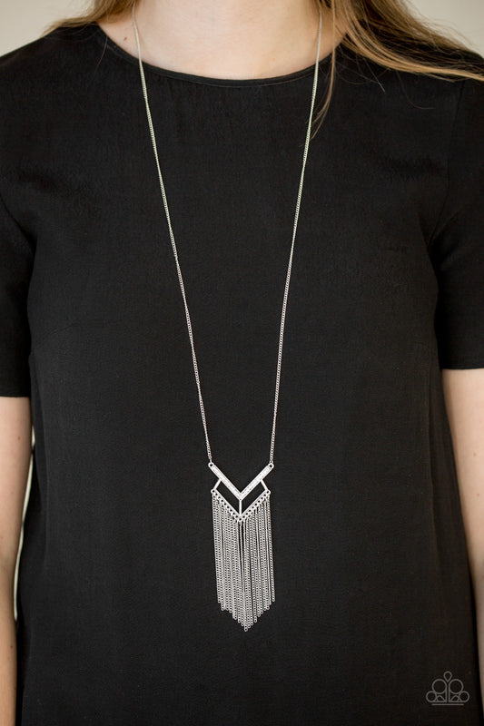Alpha Glam – Silver | Paparazzi Necklace