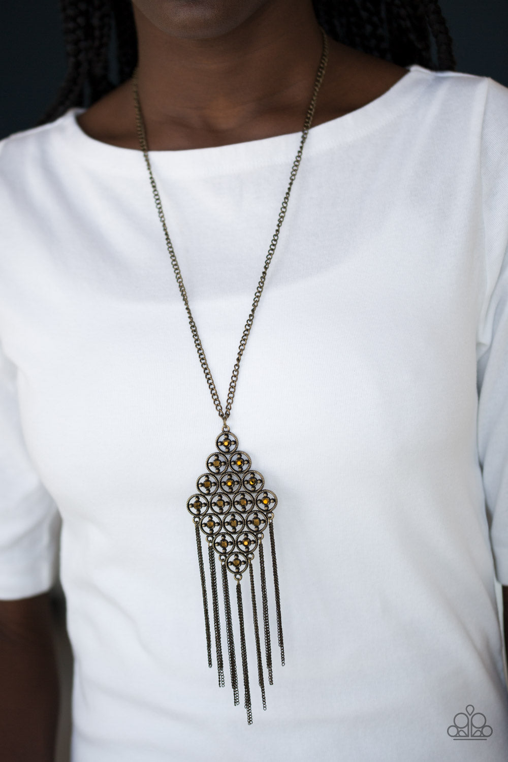 Web Design – Brass | Paparazzi Necklace