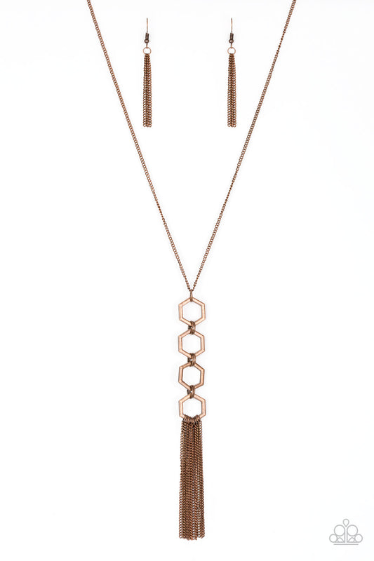 Ready, Set, GEO! – Copper | Paparazzi Necklace