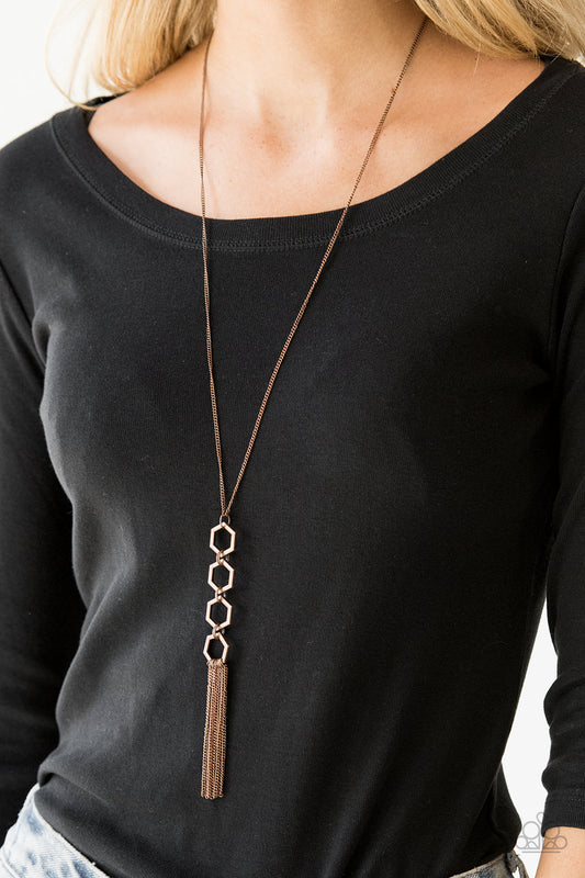 Ready, Set, GEO! – Copper | Paparazzi Necklace
