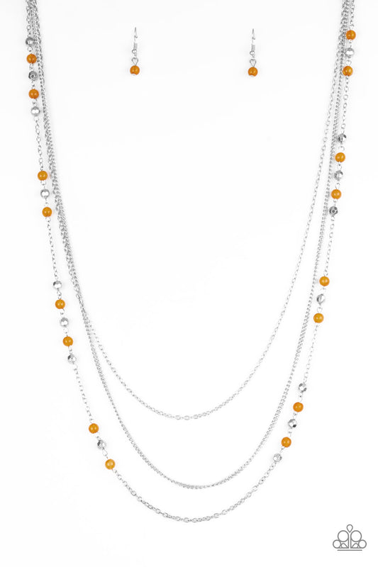 Colorful Cadence – Orange | Paparazzi Necklace