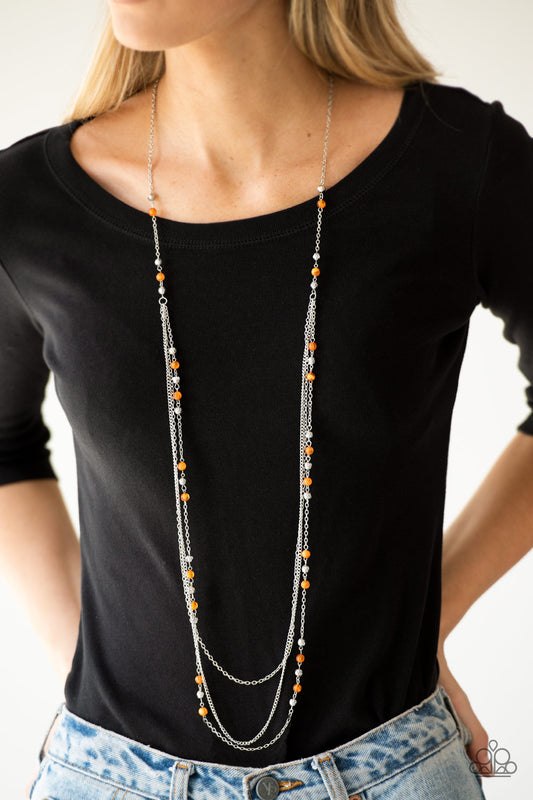 Colorful Cadence – Orange | Paparazzi Necklace