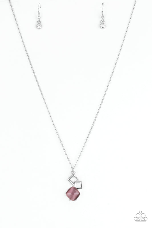 Stylishly Square – Purple | Paparazzi Necklace