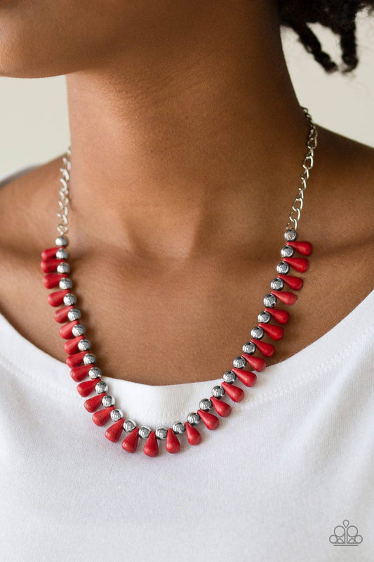 Extinct Species – Red | Paparazzi Necklace