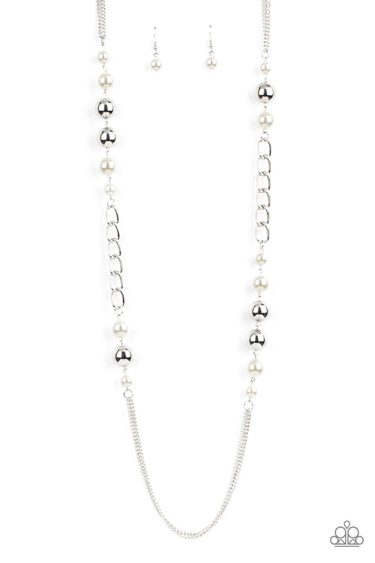 Uptown Talker – White | Paparazzi Necklace