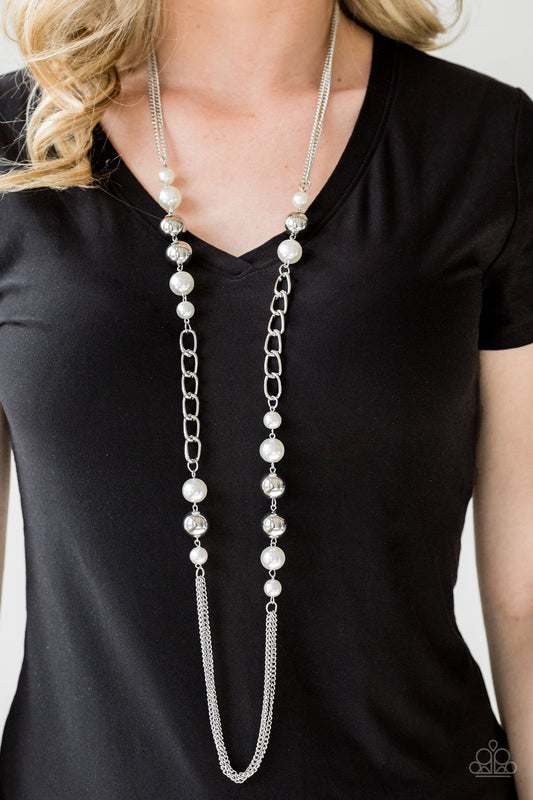 Uptown Talker – White | Paparazzi Necklace